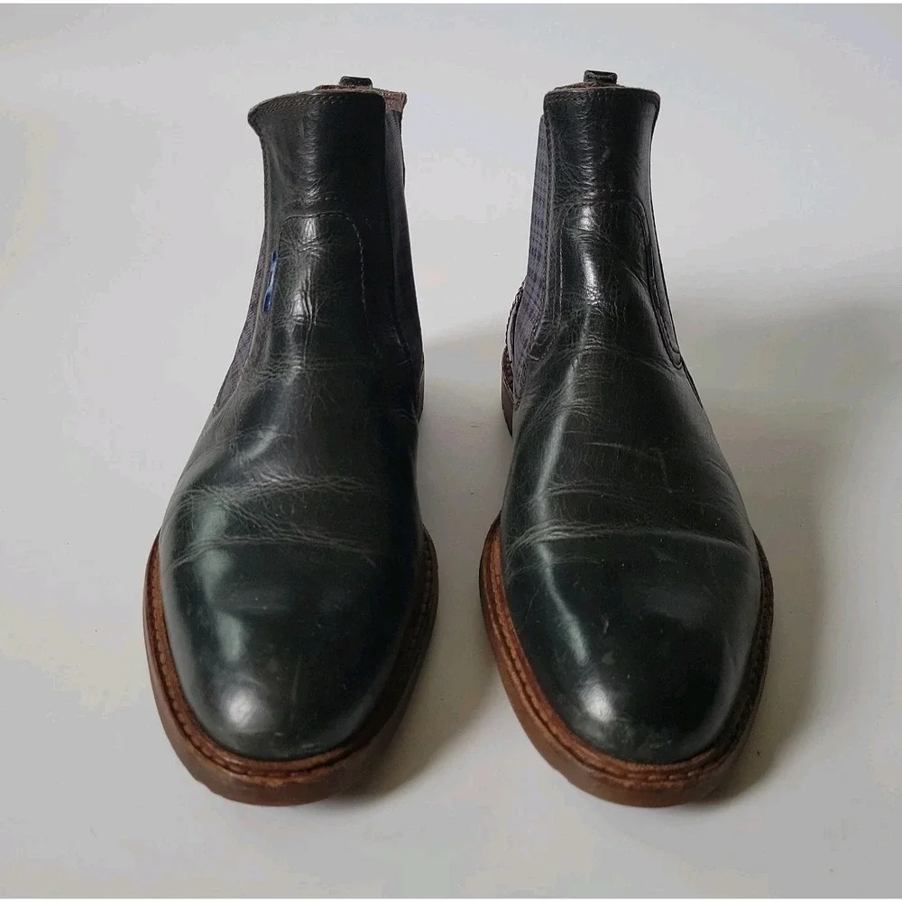 Floris Van Bommel Chelsea Boots 8.5H Genuine Leather Academia Casual Chic Preppy